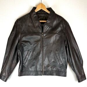 Wilson Leather Experts Brown Bomber Jacket